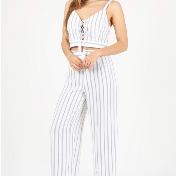 Stripe crop top set - Picture 1 of 2